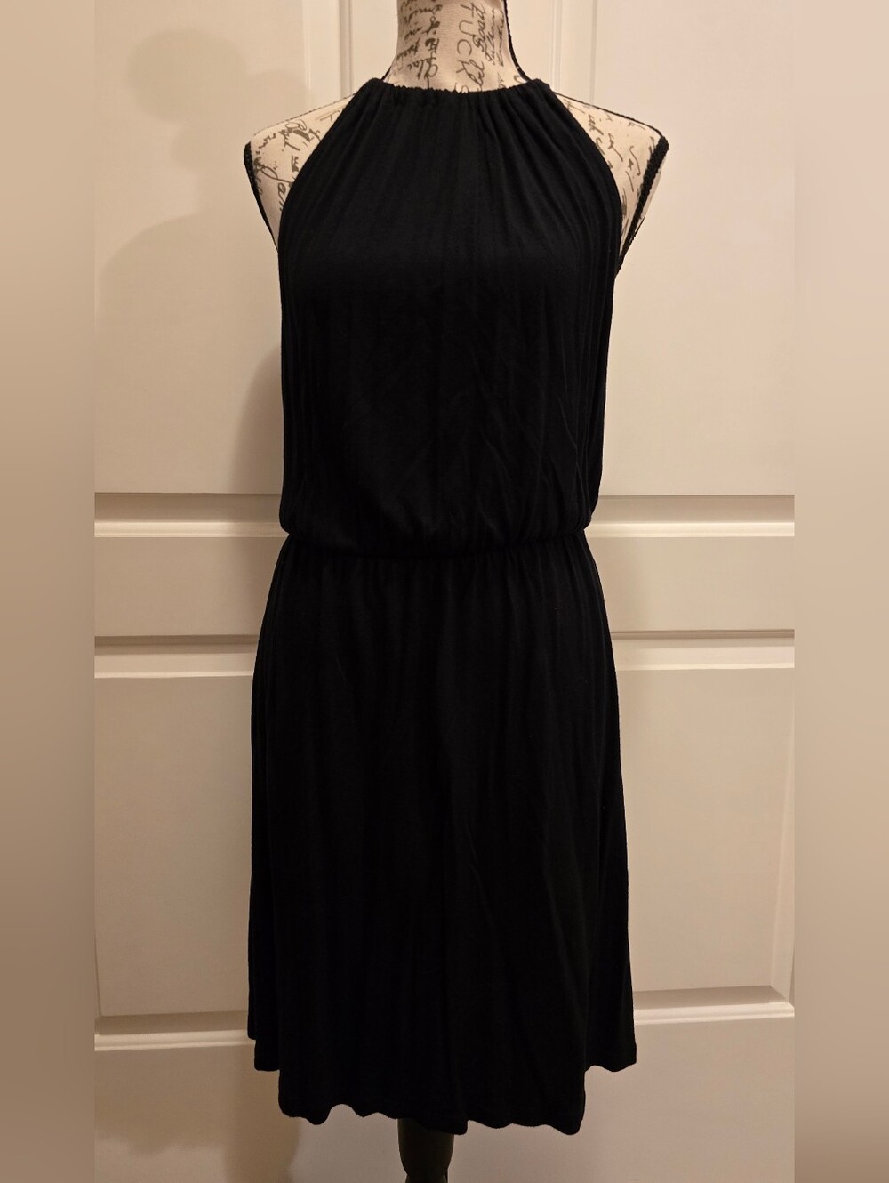 Old Navy Black Halter Midi Dress Medium NWOT